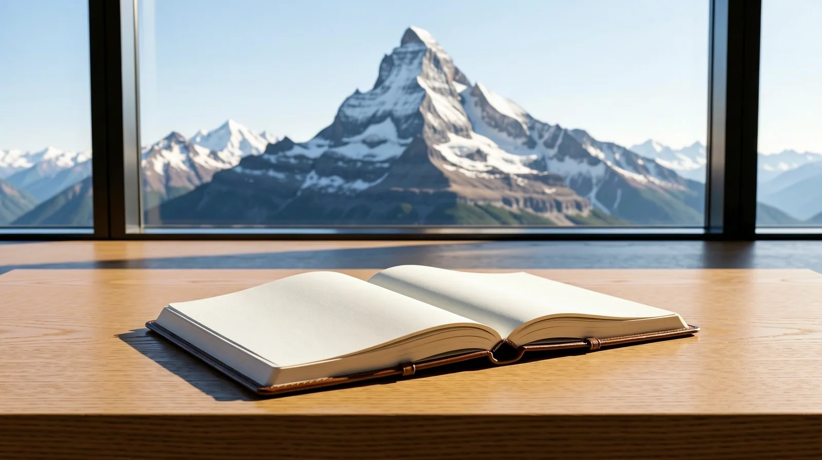 The Eiger ridge line in high-contrast light